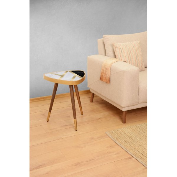 Liny sidebord, trekant - Flerfarget