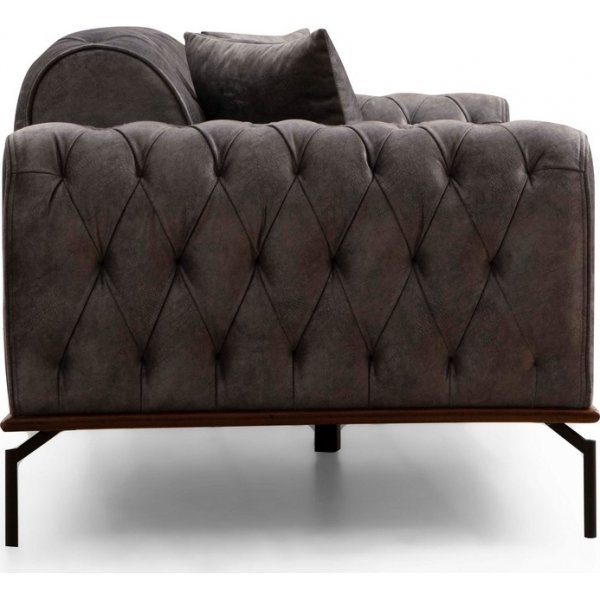Siesta 3-seters chesterfield sofa - antrasitt Siesta 3-seters chesterfield sofa - antrasitt