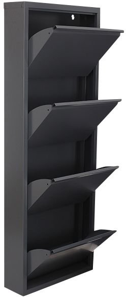 Tobago skoskap 4 rom - Sort Tobago skoskap 4 rom - Sort