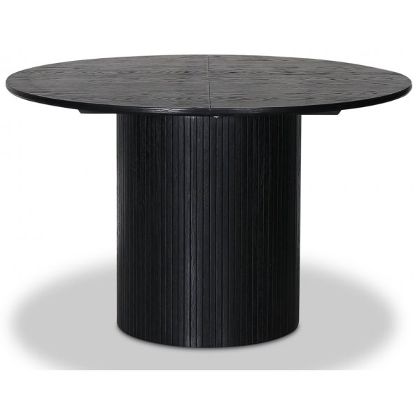 Nova uttrekkbart rundt spisebord 115-160 cm - Sortbeiset eik + Mbelftter