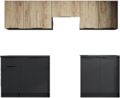 Emma komplett kjøkken 240 cm - Artisan eik/sort Emma komplett kjøkken 240 cm - Artisan eik/sort