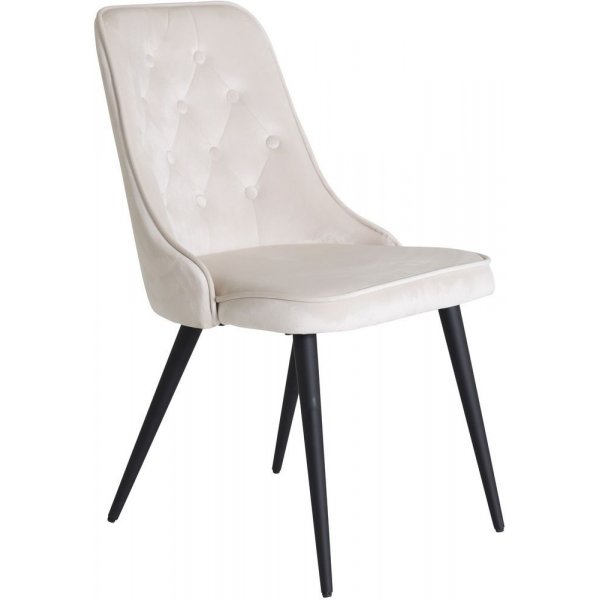 Spisestol Zeus - Svart / Beige Flyel