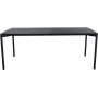 Pelle spisebord 190x90 cm - Svart / Messing