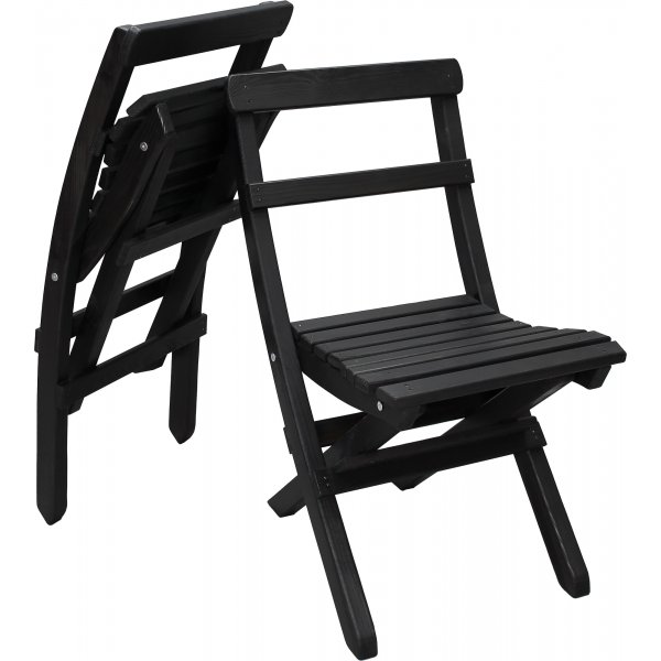 Wilma utegruppebord 65 x 65 cm inkl. 2 stk Knohult stoler - Sort Wilma utegruppebord 65 x 65 cm inkl. 2 stk Knohult stoler - Sort