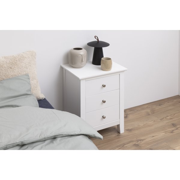 Linnea nattbord 3 - Hvit