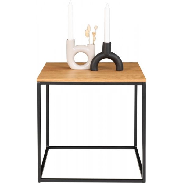 Vita sidebord - svart / eik imitasjon