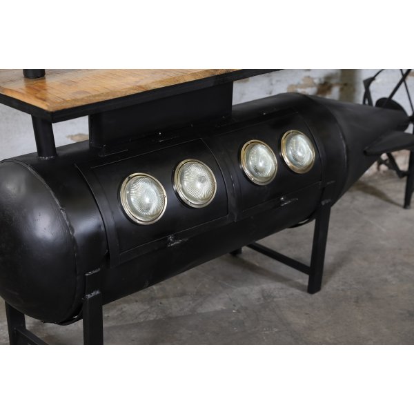 Ubt barbord - Svart/mango