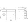 Function Plus skrivebord med 4 skuffer 109,3 x 48,5 cm - Trffel
