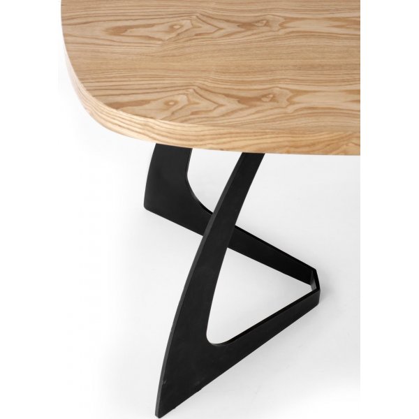 Blackhaven spisebord 90x160-200 cm - Eik/sort