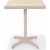 Urbanite kafgruppe med bord 63 x 63 cm og 2 stablebare spisestuestoler - Beige