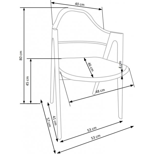 Spisestol valnøtt - Beige Spisestol valnøtt - Beige