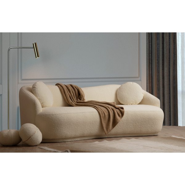 Ancona 3-seters sofa - Kremhvit