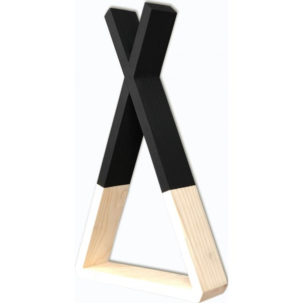 Rafa vegghylle 139 - Valnøtt/svart Rafa vegghylle 139 - Valnøtt/svart