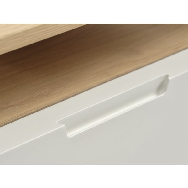 Odessa TV-benk i oljet eik/hvit Odessa TV-benk i oljet eik/hvit