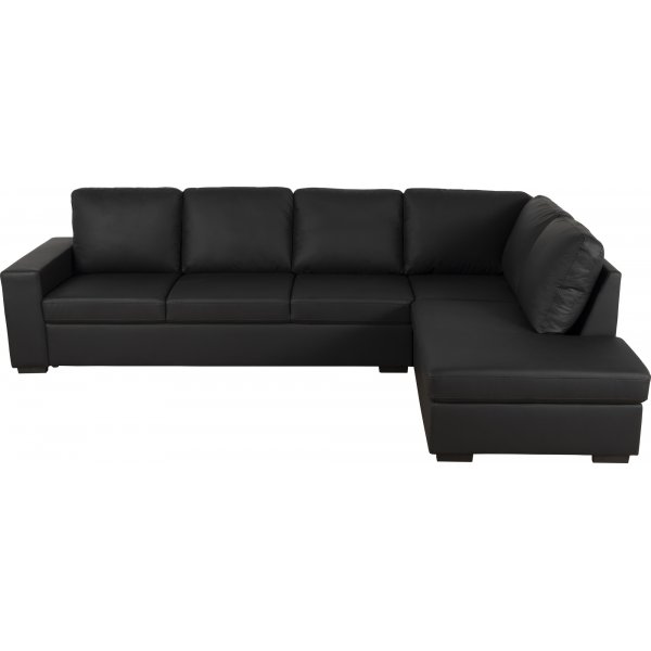 Solna sofa med åpen finish 304 cm høyre - Svart bunnet skinn Solna sofa med åpen finish 304 cm høyre - Svart bunnet skinn
