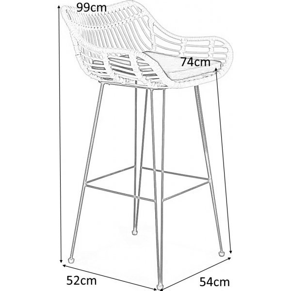 Pelican barstol 105 - Svart