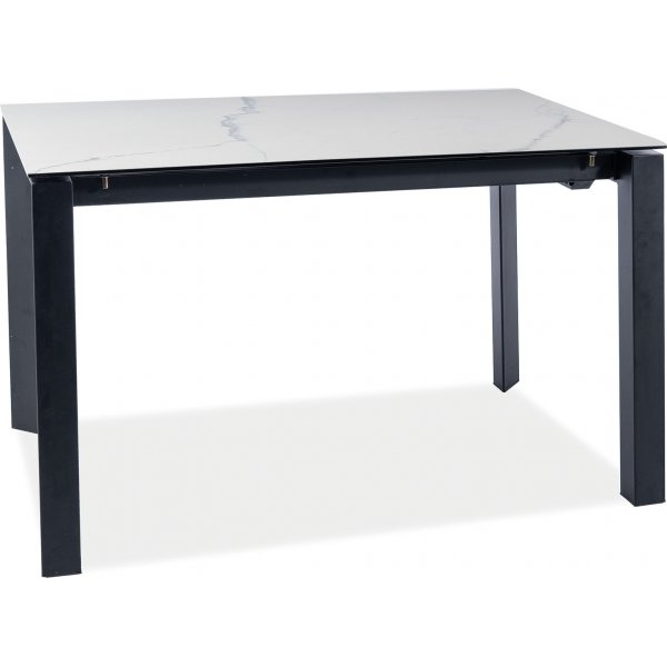 Metropol spisebord, 120-180 cm - Svart/hvit