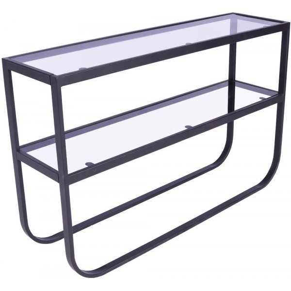 Korsbacken konsollbord - Svart/glass