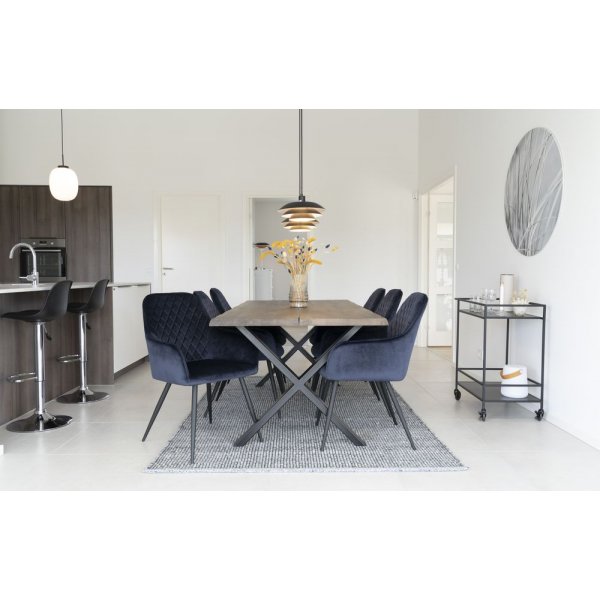 Ohio teppe - Grå/lyseblå - 160x230 Ohio teppe - Grå/lyseblå - 160x230