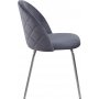 Spisegruppe Sumner 80 cm eik/hvit med 2 Plaza-stoler i gr flyel