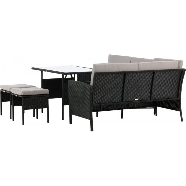 Knock hjørnesofagruppe - Sort/grå Knock hjørnesofagruppe - Sort/grå