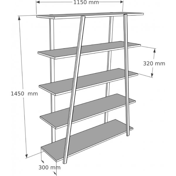 Sofie bokhylle - Valn�tt