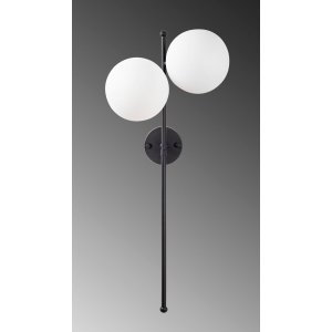 Fasettert vegglampe 10420 - Sort/hvit