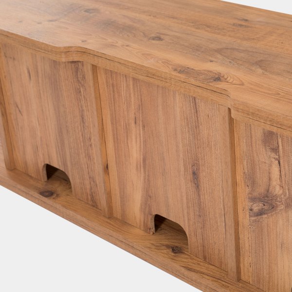 Neo media benk 140 cm - Sort/furu Neo media benk 140 cm - Sort/furu