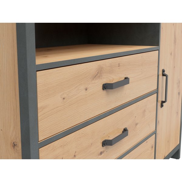 Weston kommode 131 cm - Artisan eik/grå Weston kommode 131 cm - Artisan eik/grå