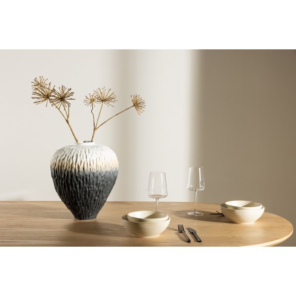 Rutevase 29 x 34 cm - Beige/Grå/Hvit Rutevase 29 x 34 cm - Beige/Grå/Hvit