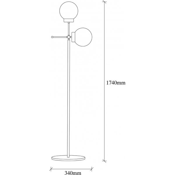 Mudoni gulvlampe - Gull Mudoni gulvlampe - Gull