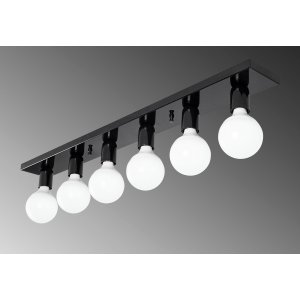 Milou taklampe 12225 - Sort/hvit