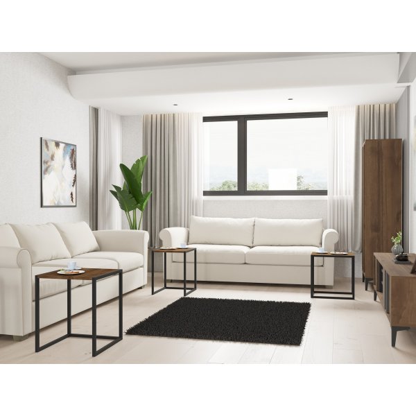 Tali bord 34/39/44 x 45 cm - Sort/valnøtt Tali bord 34/39/44 x 45 cm - Sort/valnøtt