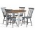 Dalsland spisegruppe: Rundt bord i Eik/Hvit med 4 gr Cane stoler