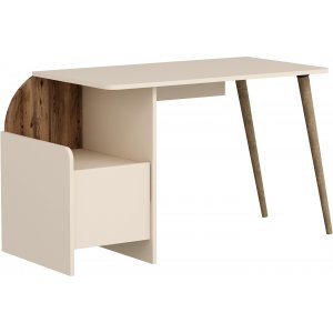 Suave skrivebord 125,2 x 60 cm - Lys valnøtt/beige Suave skrivebord 125,2 x 60 cm - Lys valnøtt/beige