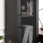 Branco skap 40 x 140 cm - Sort/brun