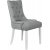 Tuva stol grå stoff - Hvite ben