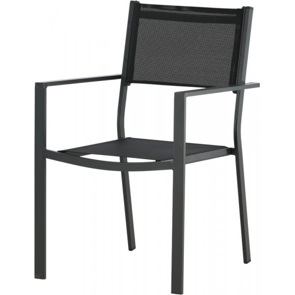 Stabelbar terrassestol svart - Copacabana
