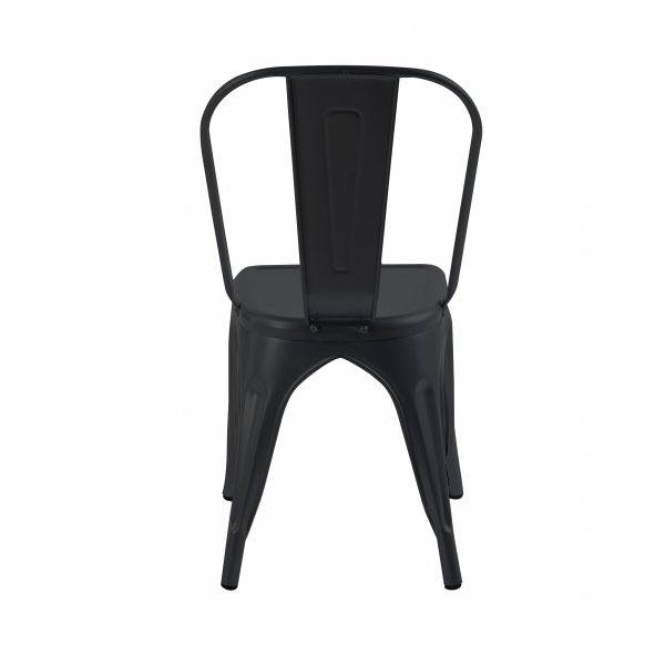 Iris spisestuestol i svart metall Iris spisestuestol i svart metall