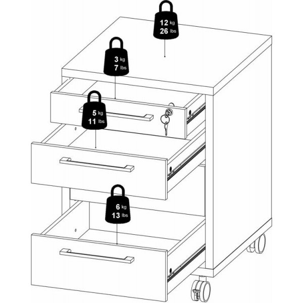 Prima skuffhjerte - Hvit