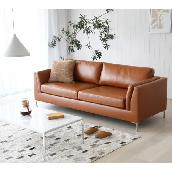 Cansas 3-seters sofa i cognac