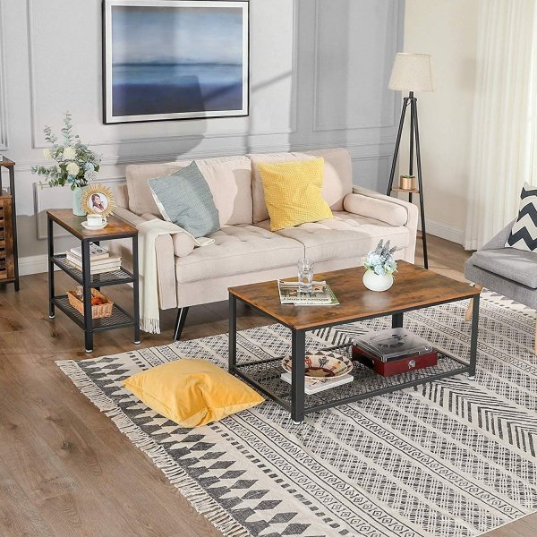 Lasse sidebord 60 x 30 cm - Brun/svart