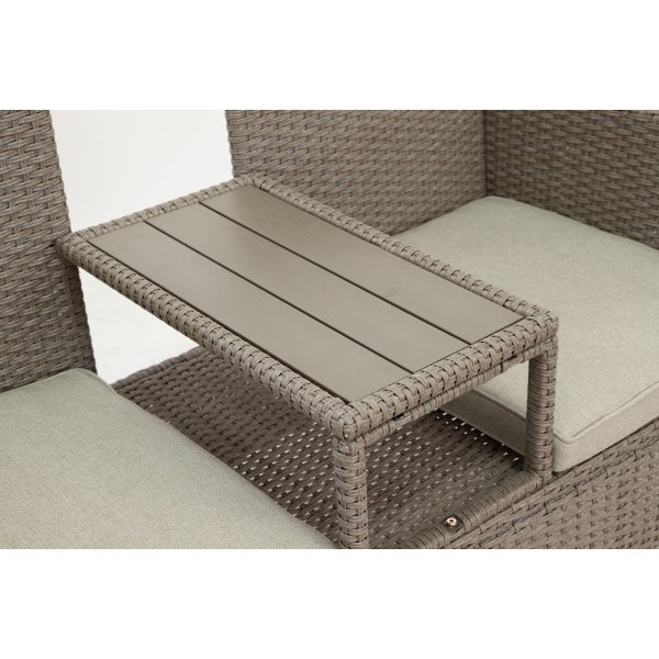 Utesofa / Duosofa i beige rotting