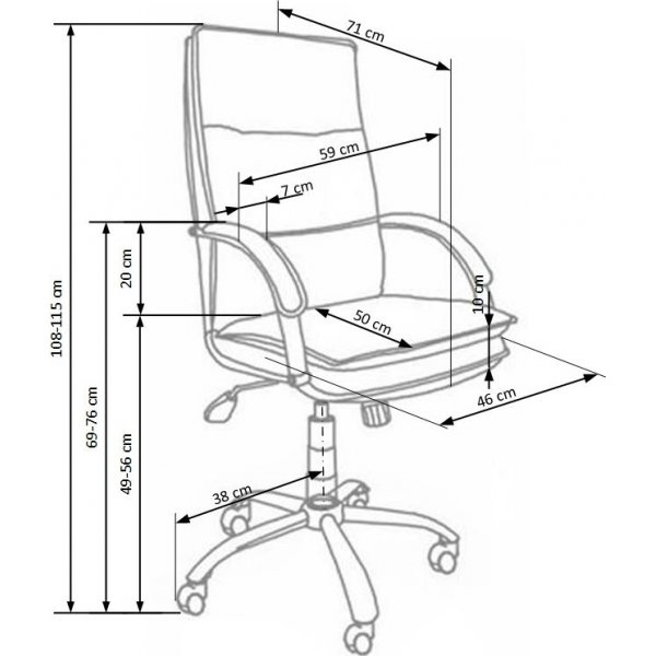 Kenya kontorstol - svart