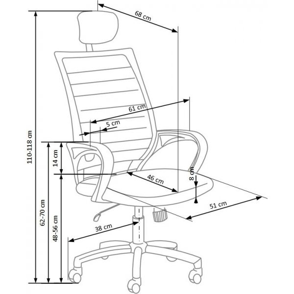 Betiel skrivebordsstol - Hvit/svart Betiel skrivebordsstol - Hvit/svart