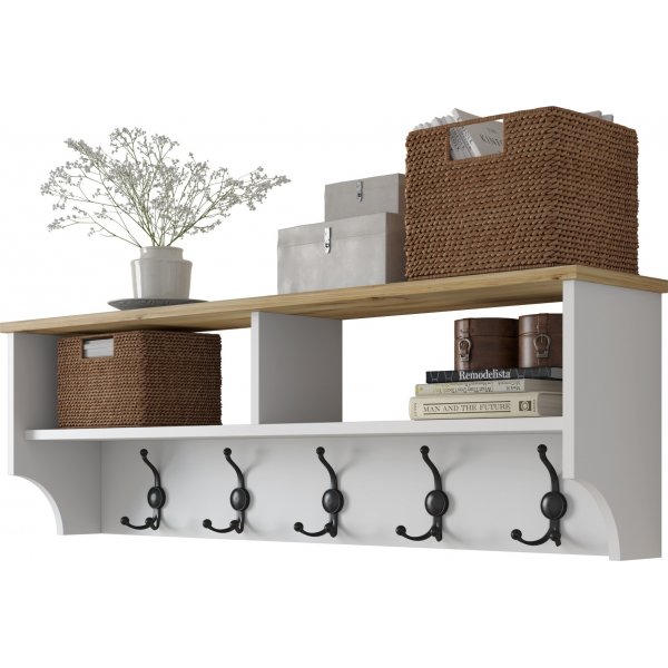 Peto kleshenger - Hvit/eik Peto kleshenger - Hvit/eik