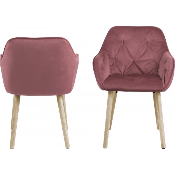 Brooke lenestol - Rosa/eik