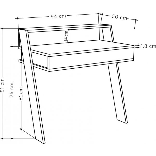 Co-work skrivebord - Lys mokka/turkis Co-work skrivebord - Lys mokka/turkis
