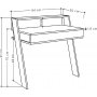 Co-work skrivebord - Lys mokka/turkis