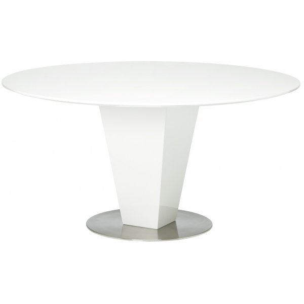 Cecilia spisebord rundt 150 cm - Hvit/krom